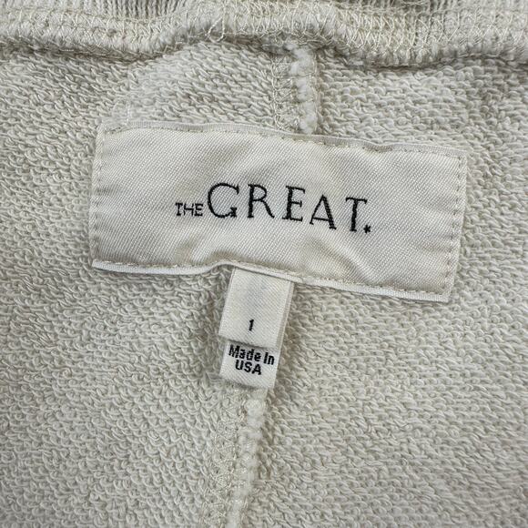 The Great Pants Womens Small Cream Heart Embroidered Crop Jogger Sporty Casual - Picture 4 of 12